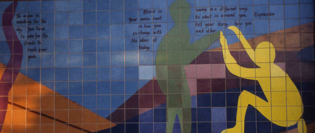 photo of tile mosaic art of figure