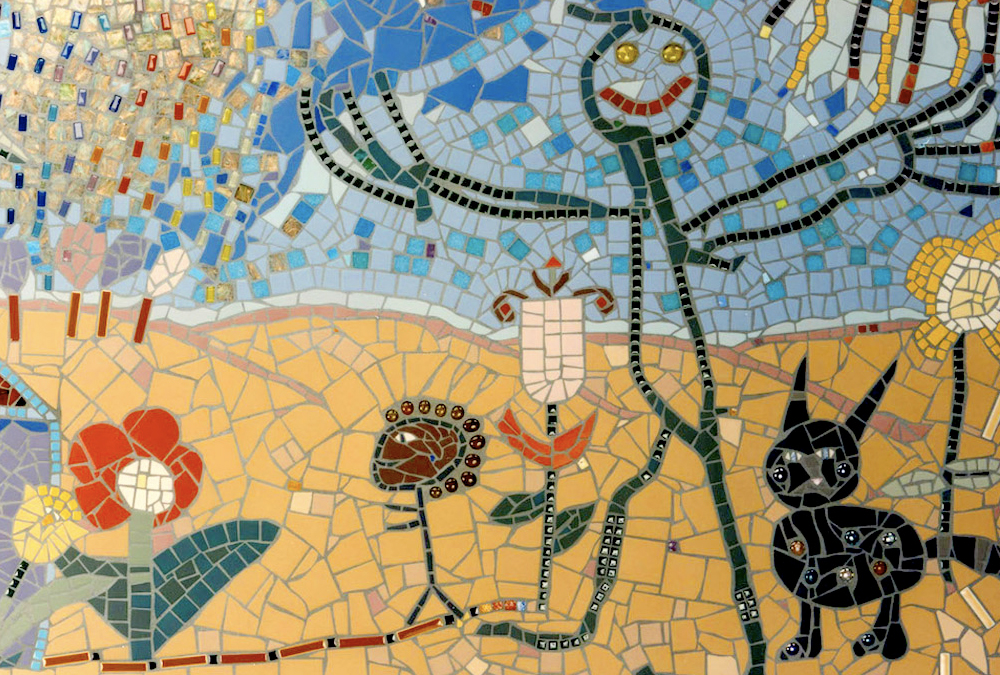 mosaic stick man art
