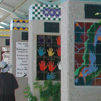 photo of tile mosaic art show