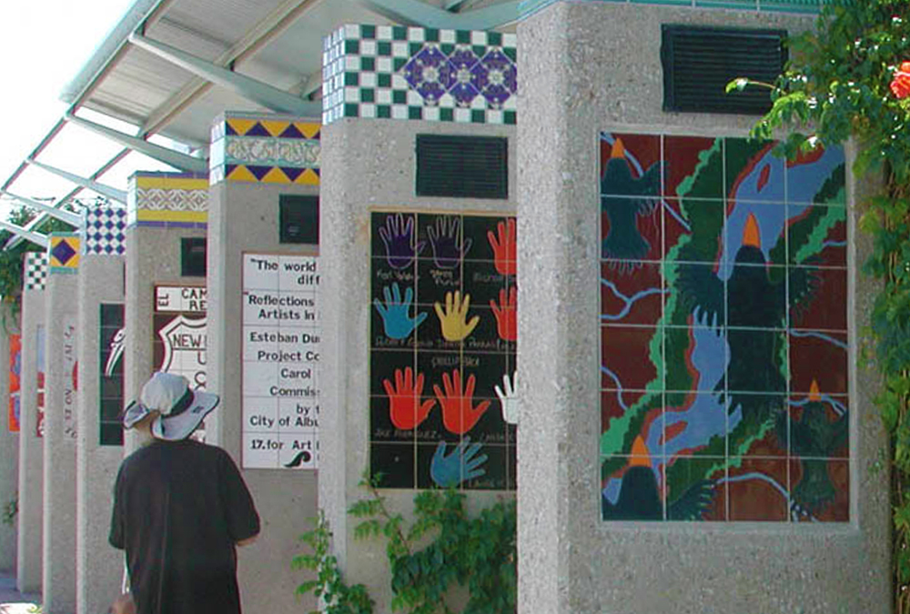 photo of tile mosaic art show