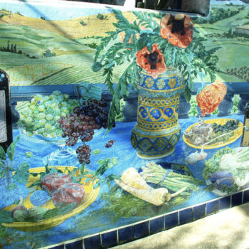 still life mural painting