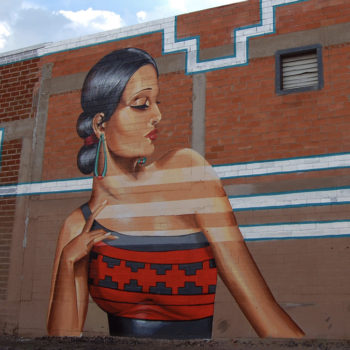mural of sassy lady looking over her shoulder