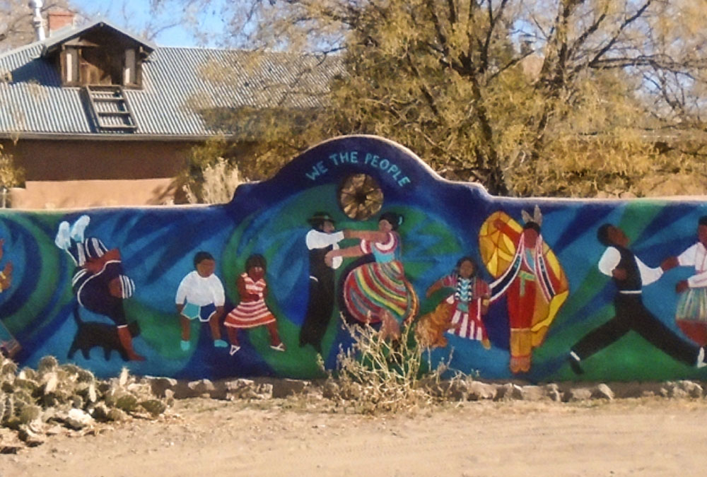 mural of the people on wall