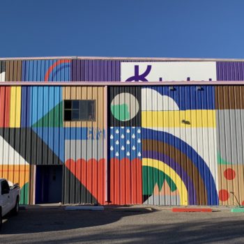 mural of elementary style blocks