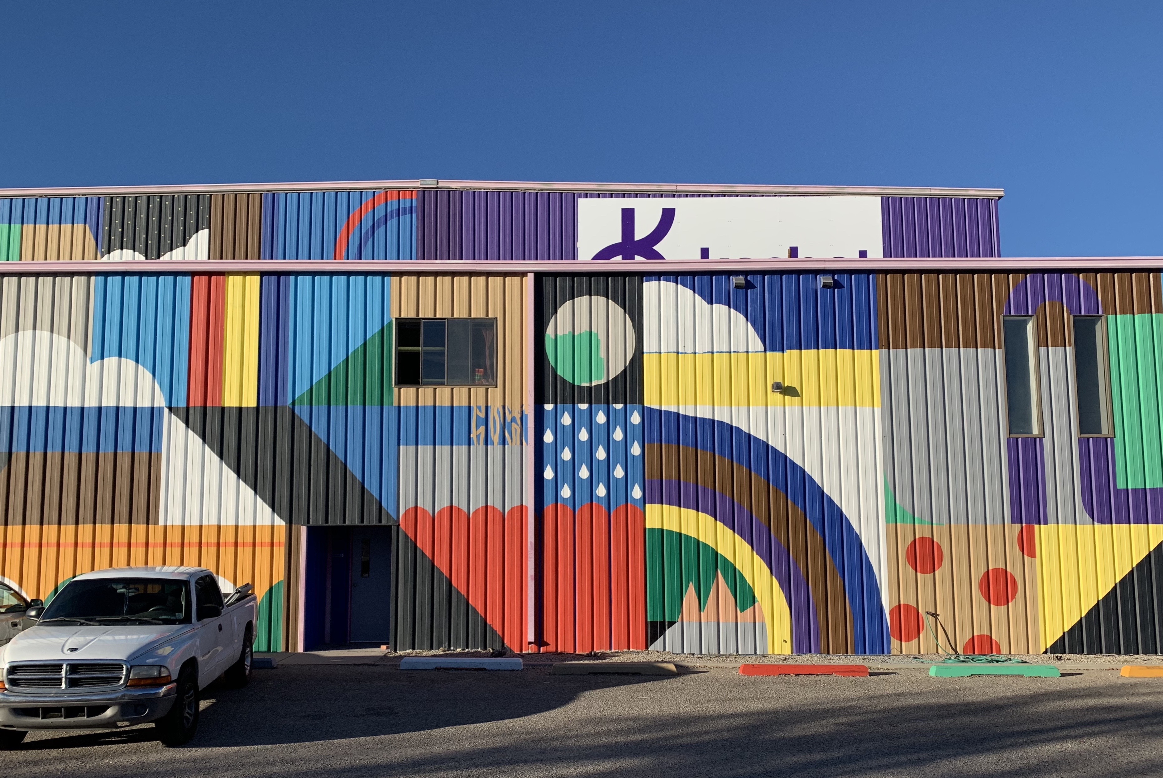 mural of elementary style blocks