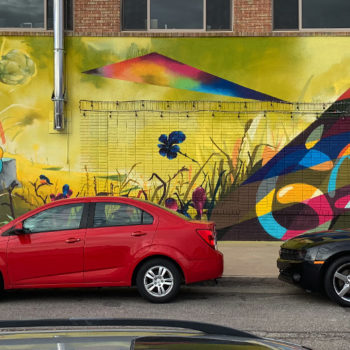 photo of bright mural design