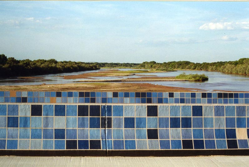 realistic painting of Rio Grande river on wall
