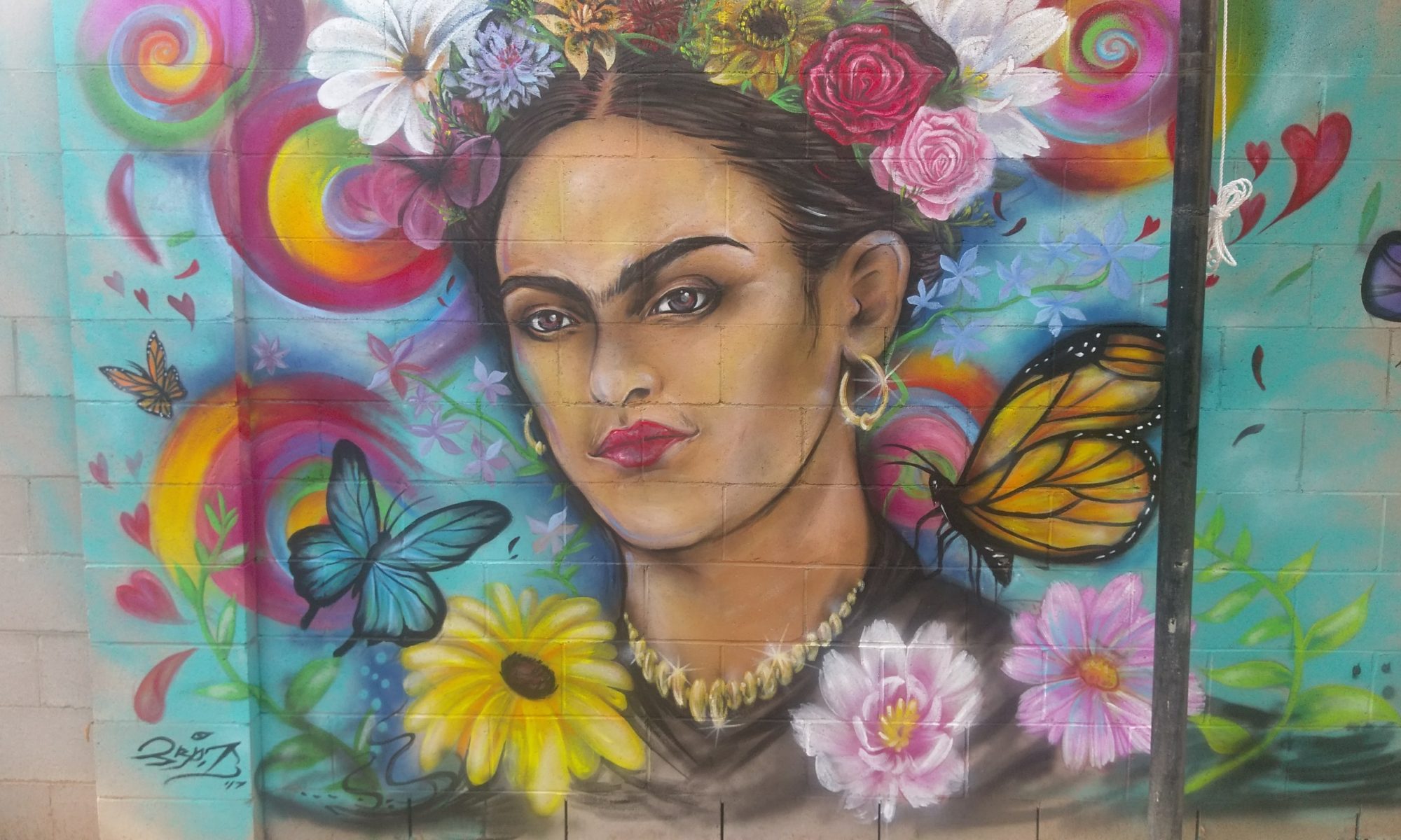 mural portrait of Frida Kahlo