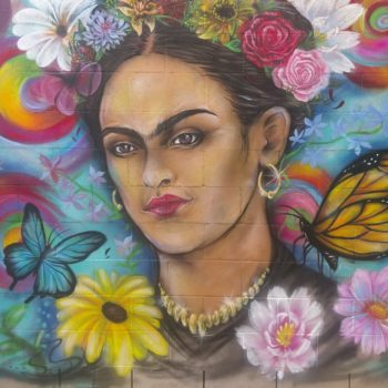 mural portrait of Frida Kahlo