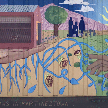 mural of community cultivated land
