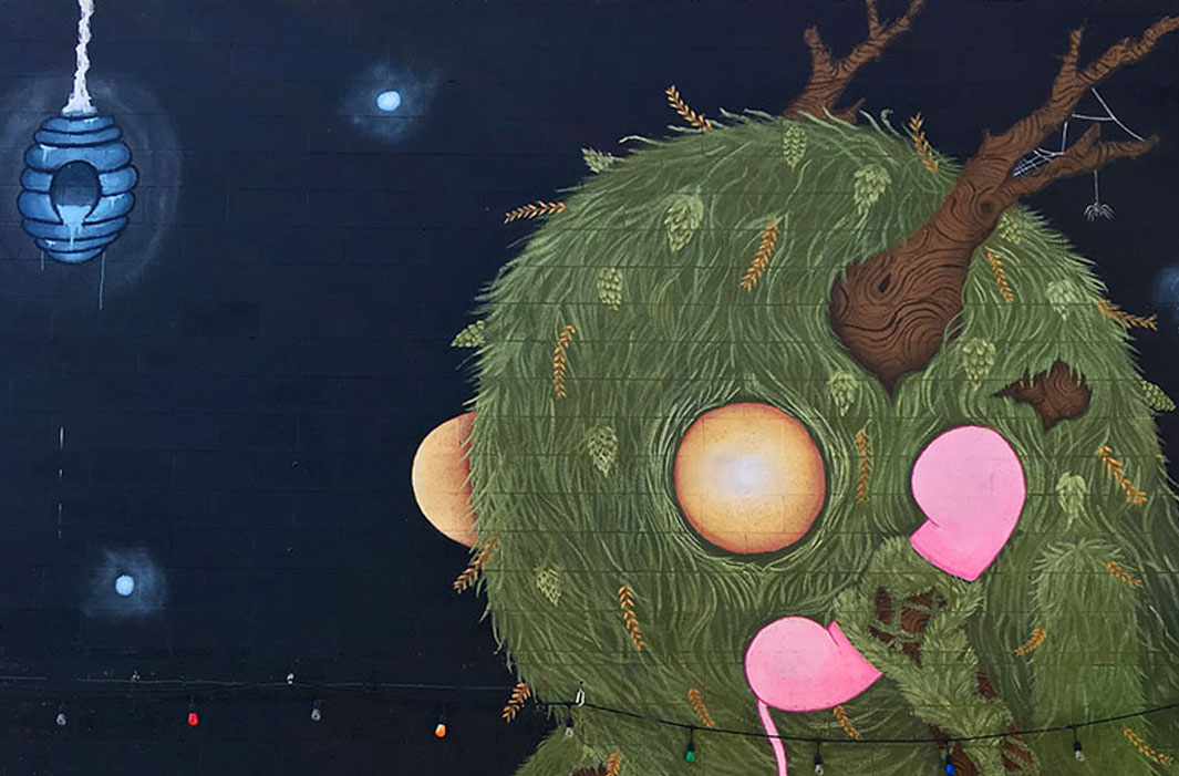 mural of woodland creature