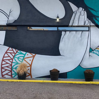 mural of praying hands